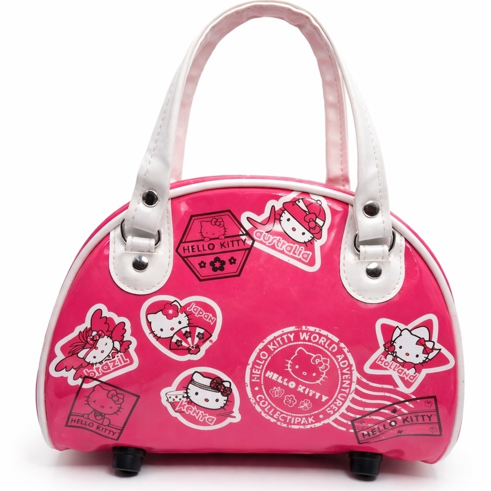 Hello Kitty Pink Mini Bag Sanrio Kawaii Y2K Kids Purse Travel Stamp